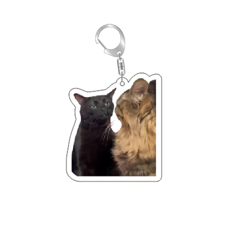 Funny Cat Memes Series Keychain Student Gift Bag Lanyard Women's Bag Pendant Keychain Cute Things Cheap Gift For Best Friends Econic Blanks